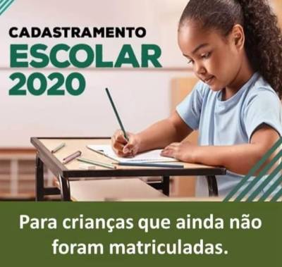 CADASTRAMENTO EDUCAÇÃO INFANTIL 2020!