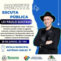 CONVITE ESCUTA PÚBLICA - LEI PAULO GUSTAVO
