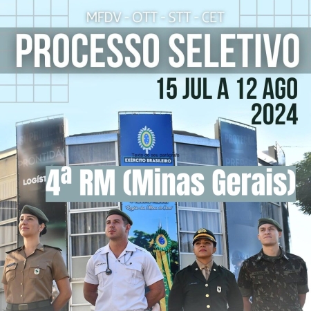 Processo Seletivo para 4ª Região Militar (Minas Gerais)